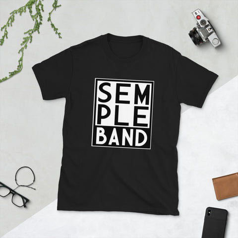 SEMPLE Band Stacked Letters Tee (In Black)